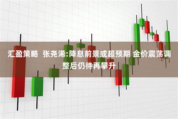 汇盈策略  张尧浠:降息前景或超预期 金价震荡调整后仍待再攀升